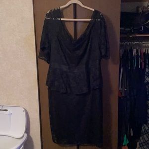 Beautiful Lace off the shoulder peplum dress.